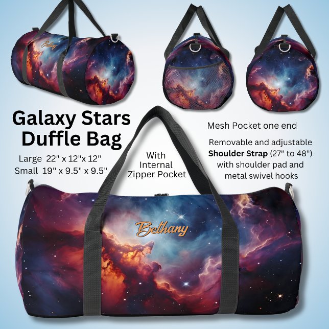 Add Name Galaxy Formations & Stars  Duffle Bag (Creator Uploaded)