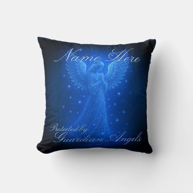 Add Name Guardian Angel Cushion (Front)