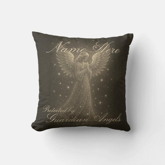Add Name Guardian Angel Cushion (Front)
