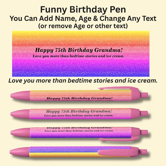 Add Name, Happy Birthday & from Grandkids Pen (Creator Uploaded)