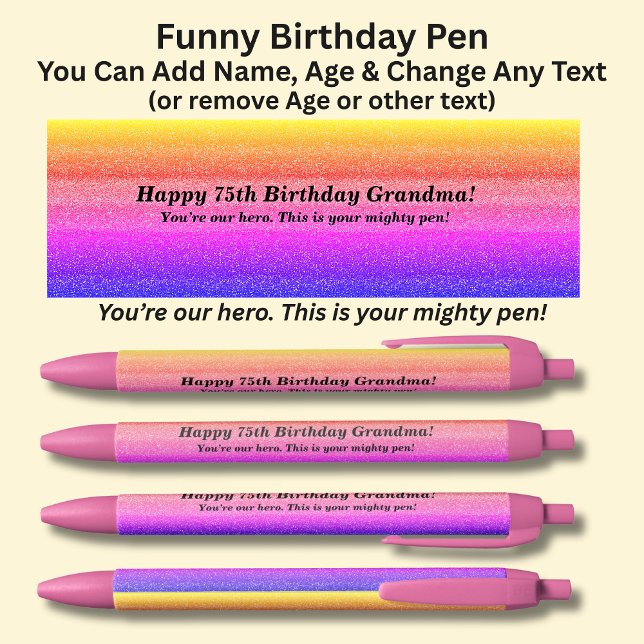 Add Name, Happy Birthday & from Grandkids Pen (Creator Uploaded)