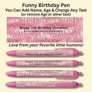 Add Name, Happy Birthday Love from your favourites Black Ink Pen