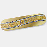 Add Name Initials, Metallic Gold Silver Curved Ska Skateboard<br><div class="desc">Add any name or initials you want on this great design - See my store for lots more personalised skateboard designs and Skateboard T-Shirts,  Hoodies,  Backpacks,  Blankets and more.</div>