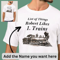Add Name List of Things Likes Steam Train Railroad
