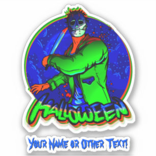 Add Name, Masked Monster Sword Blood Slasher Green