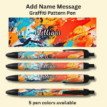 Add Name, Message, on Graffiti Paint Pattern Black Ink Pen<br><div class="desc">Add the Name,   or other message you want on this pen - Change to your own details. See my store for lots more great Pens</div>