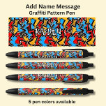 Add Name Message, on Graffiti Pattern Black Ink Pen<br><div class="desc">Add the Name,   or other message you want on this pen - Change to your own details. See my store for lots more great Pens</div>