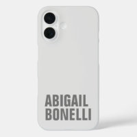 Add name minimalist bold modern grey chic