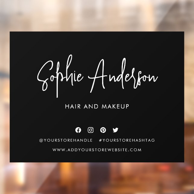 Add Name Modern Script Social Media Custom Colour (Sheet 2)