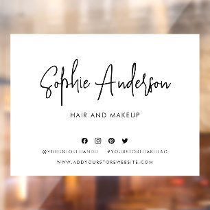 Add Name Modern Script Social Media Custom Colour