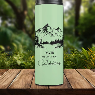 Add Name Mountains and Creek Thermal Tumbler