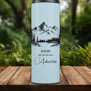 Add Name Mountains and Creek Thermal Tumbler