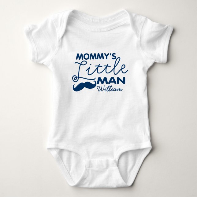 Add Name Mummy's Little Man Bodysuit (Front)