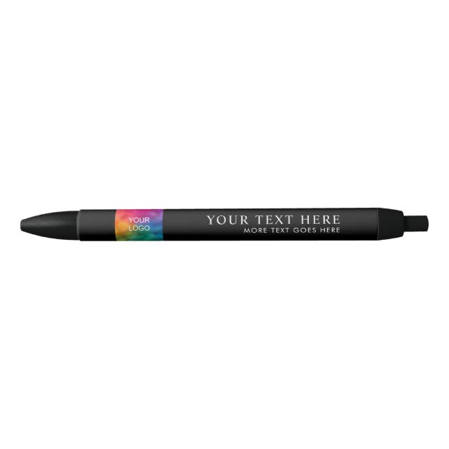 Add Name Office Business Logo Here Template Black Ink Pen (Front)