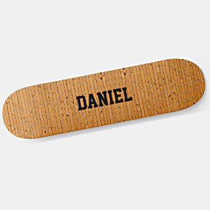 Add Name or Initials Wood Wooden Planks Skateboard