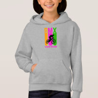Add Name or Text BMX Bike Rider Orange Pink Green