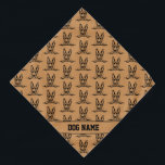 Add Name  or Text, German Shepherd Black on Brown Bandana<br><div class="desc">Add your dog's name,  on this great bowl with German Shepherds all the way around.</div>