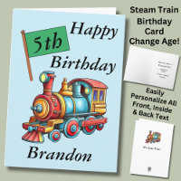 Add Name Personalise Steam Train  Child Boy's