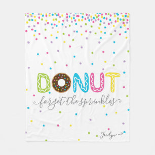 Add Name - Personalised Doughnut Forget the Fleece Blanket