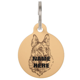Add Name Phone Etc German Shepherd GSD Pet Tag