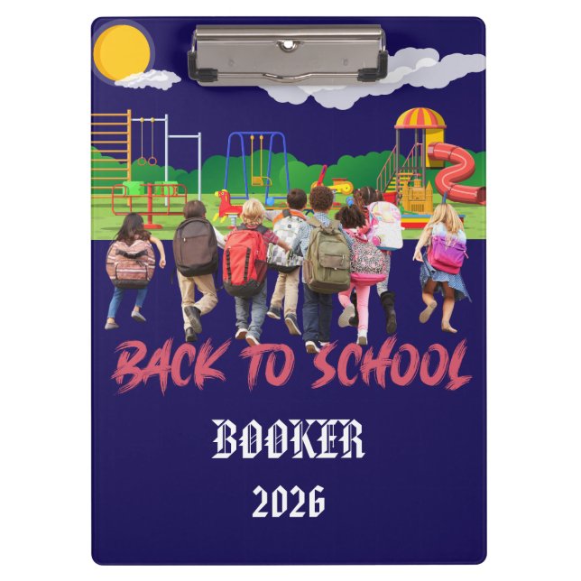 Add Name Photo Back-To-School Customisable Clipboard (Front)