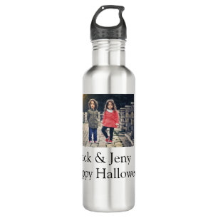 add name photo text Halloween kids girl boy 710 Ml Water Bottle