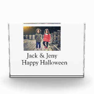add name photo text Halloween kids girl boy Block