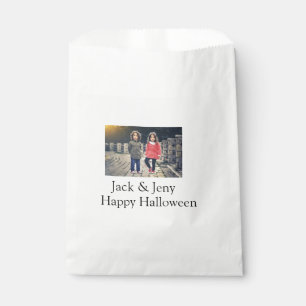 add name photo text Halloween kids girl boy Favour Bag