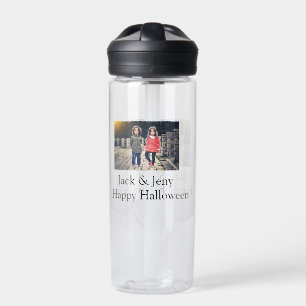 add name photo text Halloween kids girl boy Water Bottle