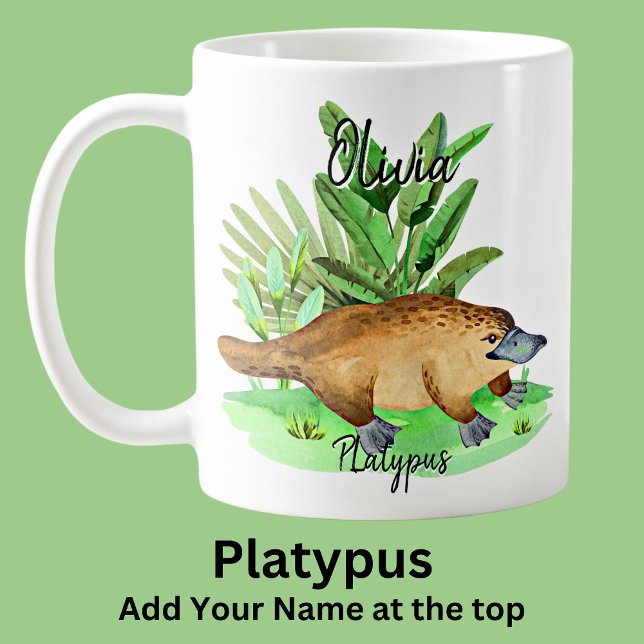 Add Name Platypus Australian Animal  Coffee Mug (Creator Uploaded)