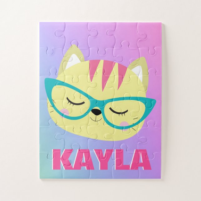 Add Name  Puzzle with Gift Box, 30 Oversized Piece (Vertical)