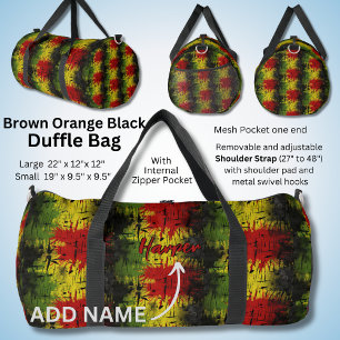Add Name, Red Yellow Green Black Paint Duffle Bag