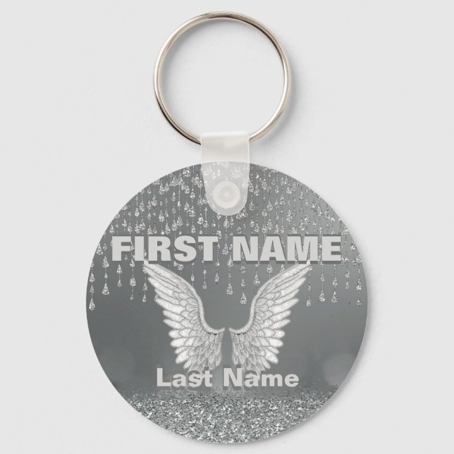 Add Name | Silver Tears Key Ring (Front)
