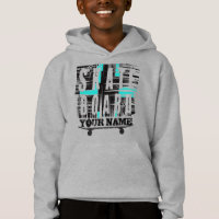 Add Name Skateboard Text Distressed Hoodie