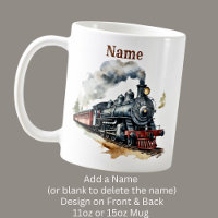 Add Name Steam Train Engine Locomotive Painting 