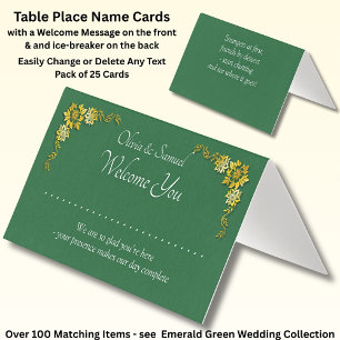 Add Name - Table Place Card - with Messages 