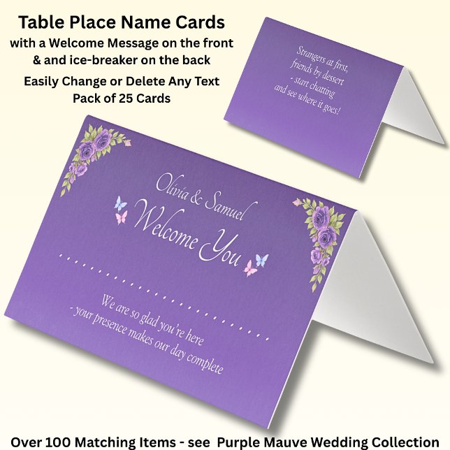 Add Name - Table Place Card - with Messages  (Creator Uploaded)
