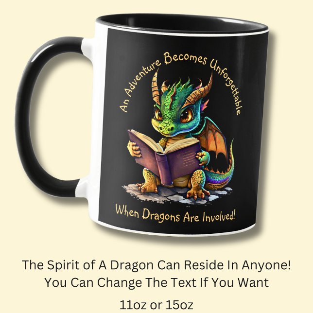 Add Name Text, Adventure Unforgettable, Dragons Mug (Creator Uploaded)