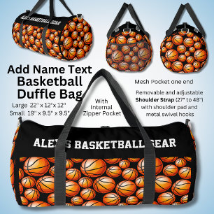 Add Name Text, Alex's Basketball Gear Duffle Bag