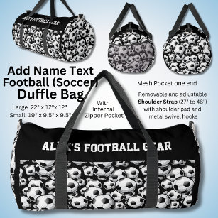 Add Name Text, Alex's Football (Soccer) Gear  Duffle Bag