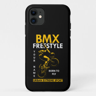Add Name Text BMX Freestyle Urban Extreme Sport iPhone 11 Case