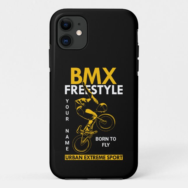 Add Name Text BMX Freestyle Urban Extreme Sport    Case-Mate iPhone Case (Back)