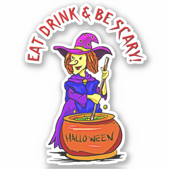 Add Name Text, Eat Drink Scary Phrase Saying Quote (Front)