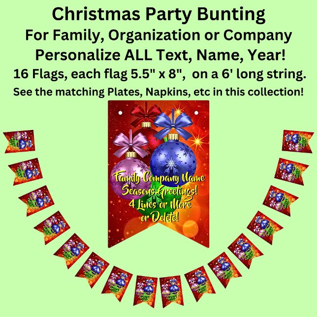 Add Name Text Matching Christmas Bunting (Creator Uploaded)