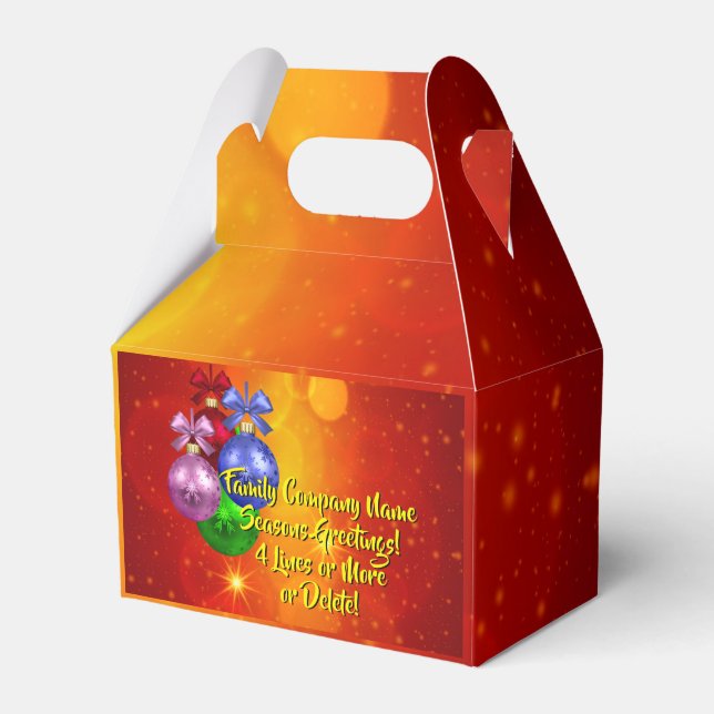 Add Name Text Matching Christmas Favour Box (Front Side)