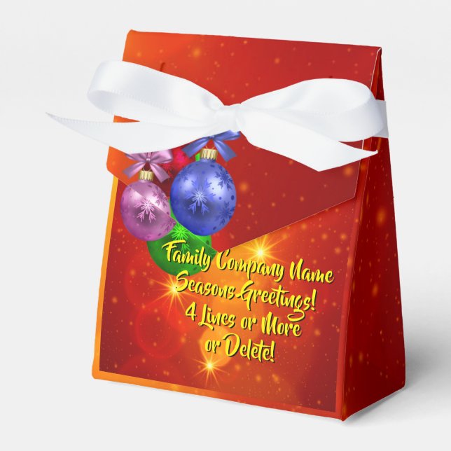 Add Name Text Matching Christmas Favour Box (Front Side)
