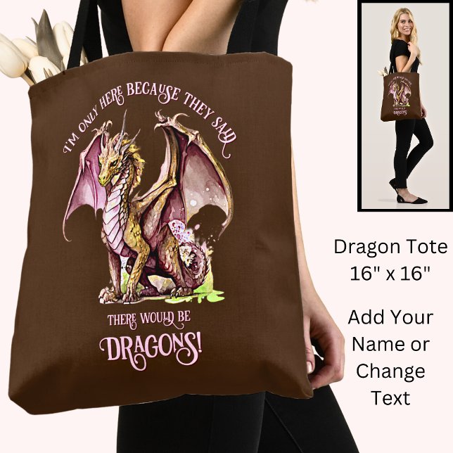 Add Name Text - Only Here Because Said Dragons!    Tote Bag (Creator Uploaded)