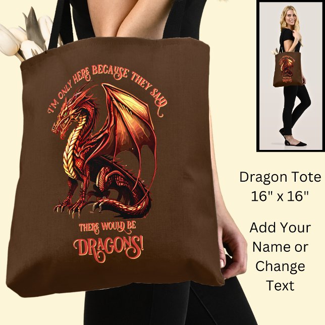 Add Name Text - Only Here Because Said Dragons!    Tote Bag (Creator Uploaded)