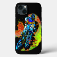 Add Name Text (or Delete) Motocross Rider Dirt 