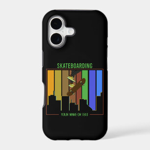Add Name Text Skateboarding on Urban City Scene